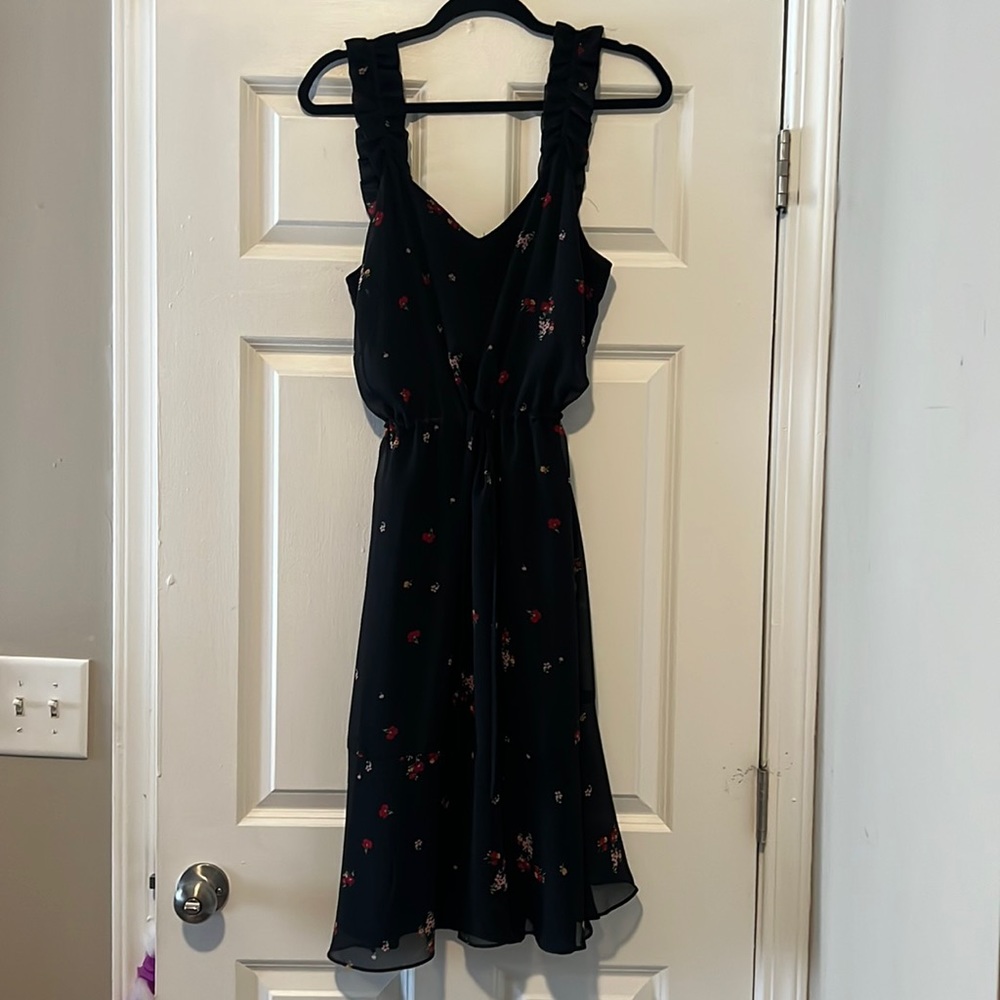 Black floral dress